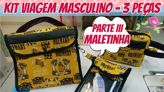 Como Fazer Maleta de Mão Masculina  Presente Criativo Dia dos Pais  Male Bag Pouch Pattern [upl. by Erdreid]