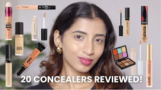 Indepth Swatch amp Review of 20 Concealers for Indian Skin Tone  Urvee [upl. by Esina834]