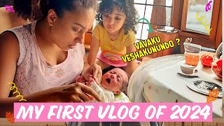 My First Vlog Of 2024  Pearle Maaney  Baby Nitara  Baby Nila [upl. by Nedle318]