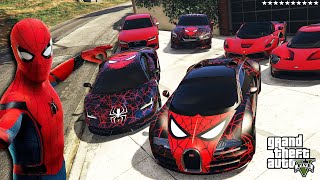 GTA 5  Stealing MODIFIED Vehicles With SPIDERMAN  Real Life Cars 109 [upl. by Aicilas]