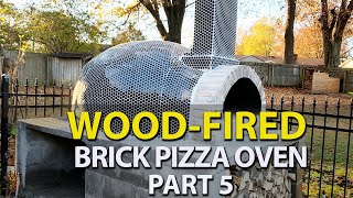 Ep 5  Wood Fired Brick Pizza Oven  Exterior Design and Floor Insulation  DIY  How to build [upl. by Isolt]