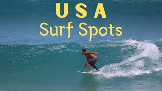 The 7 Best Surf Spots In USA [upl. by Jaquiss500]