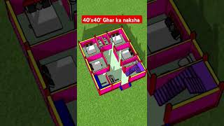 40x40 Ghar ka naksha home homedesign viralvideo ytshorts youtubeshorts [upl. by Alaric]