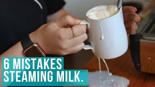 How to Steam amp Froth Milk for a Latte the Common Mistakes to Avoid [upl. by Ermey454]