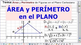 Área y Perímetro de Figuras en el Plano Cartesiano [upl. by Maggi825]