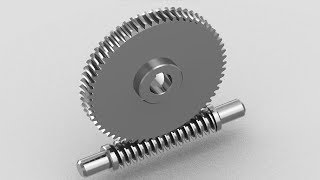 SolidWorks Worm Gear – Assembly – motion [upl. by Kulda]