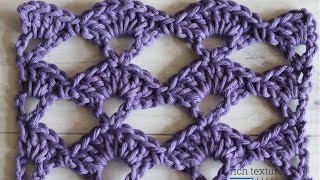 Open Shell Stitch  How to Crochet [upl. by Haon]