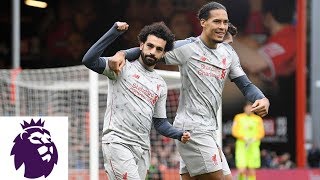 Mohamed Salah scores hat trick in Liverpools win against Bournemouth  Premier League  NBC Sports [upl. by Kelci]