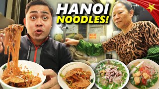 Ultimate VIETNAMESE Noodle Tour TOP 5 BEST NOODLES in Hanoi🇻🇳 [upl. by Chiquita]