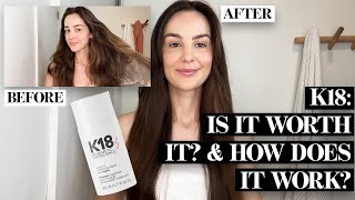 Is K18 Worth It  How to Use K18 Hair Mask  Before and After [upl. by Enamart]