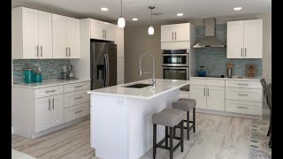 Jarlin White Shaker Kitchen Cabinets Installation with island [upl. by Guerin]