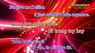 KARAOKE Tone Nam Em…Delilah  Tình hận  Čas růží [upl. by Lime910]