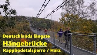 Deutschlands längste Hängebrücke an der Rappbodetalsperre  Harz Titan RT [upl. by Filler]