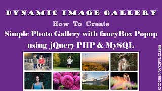 Create Dynamic Image Gallery with Fancybox Popup using PHP and MySQL [upl. by Ellimak571]