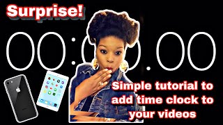 How to Add Timer  Stopwatch to Videos using iPhone iMovie for FREE Easy Step by Step Tutorial [upl. by Enileme]