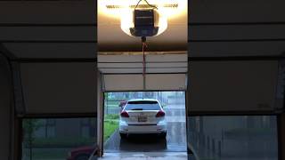 Chamberlain B750C 34HP Wifi Belt Drive Opener installed in low clearance garage [upl. by Akehsay539]