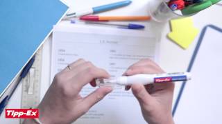 Using correction pen TippEx Shaken Squeeze  2014 video [upl. by Alodie]