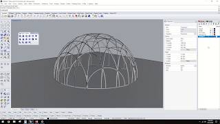 Designing domes with any pattern in Rhino 3D [upl. by Ahcmis]