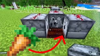 Tutorials minecraft Carrot farm and lifehack minecraft tutorials [upl. by Romalda290]