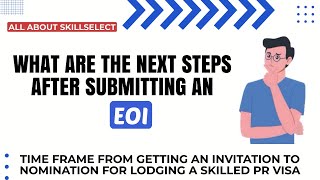 What happens next when you submit an EOI  EOI australia information skilledmigration 🇦🇺 [upl. by Bartholomeus]