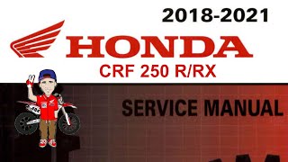 Service manual  Honda CRF 250 2018 2021 ENG  Download link [upl. by Senoj]