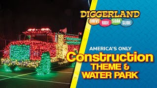 DriveThru Holiday Light Show At Diggerland USA [upl. by Lonna]