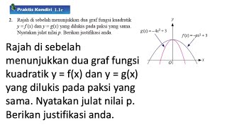 Praktis kendiri 11c No2  Matematik Tingkatan 4 Bab 1 Fungsi dan persamaan kuadratik dalam satu PU [upl. by Cornelie]