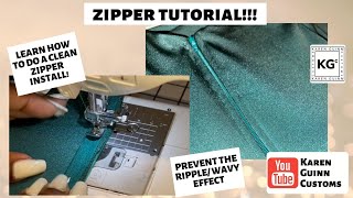 Zipper Sewing Tutorial [upl. by Persons986]