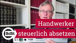 Wie kann man Handwerkerleistungen von der Steuer absetzen [upl. by Arahset]