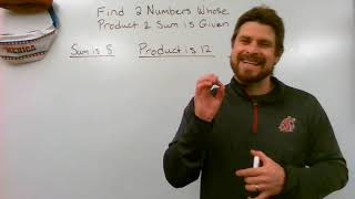 Find 2 Numbers With Product and Sum Given [upl. by Bergh]