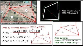 How to calculate land area AREACALCULATION [upl. by Klarrisa308]