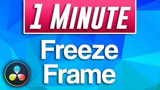 Davinci Resolve 15  How to Freeze Frame Fast Tutorial [upl. by Schumer]