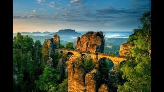 Bastei  Saxon Switzerland National Park  Germany [upl. by Nylatsirk61]