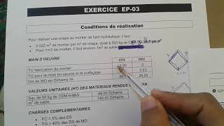 correction exercice N°1 etude de prix partie 1 [upl. by Kavita86]