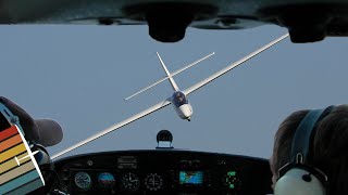 Head on Collision Course Glider and Cessna [upl. by Orit182]