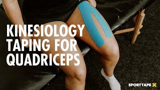 Kinesiology Taping for Quadriceps  How To Tape The Quads using Kinesiology Tape [upl. by Aicertap652]