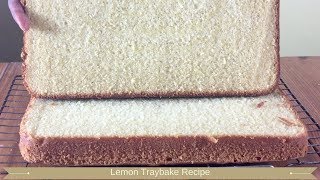 Lemon traybake cake  Tray bake recipes [upl. by Eiknarf19]