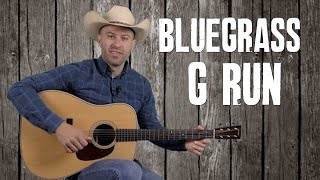 The quotG Runquot  10 Examples  Bluegrass Guitar Lesson with Tablature [upl. by Elyad]