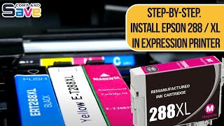 Epson Expression XP440 Printer Ink Cartridges Installation [upl. by Ahsinik]