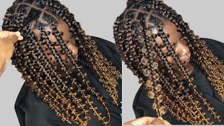 Butterfly Box Braids with Brick Parting Tutorial  Box braids hairstyles [upl. by Lehcem]