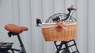 ROONY  Panier de vélo avant en osier pour chien ou chat by ProAkcess [upl. by Naujyt214]