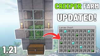 Minecraft CREEPER FARM Tutorial 121 NEW UPDATE ‼️ [upl. by Nuli889]