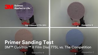 Primer Sanding Test 3M™ Cubitron™ II Film Disc 775L vs The Competition [upl. by Anah]