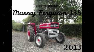 Massey Ferguson 135 Restoration  My First Vintage Tractor Restoration [upl. by Mike196]