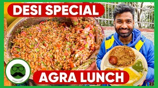 Desi Special Agra Lunch Street Food With Veggie Paaji [upl. by Morita]