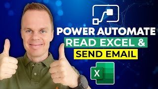 Microsoft Power Automate  Read Excel and send Email  Tutorial [upl. by Reiko]