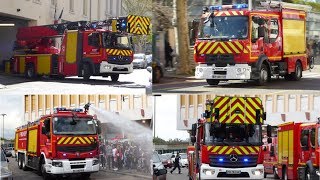 Pompiers Lyon Engins Feu compilation Part 1 [upl. by Leinahtan593]