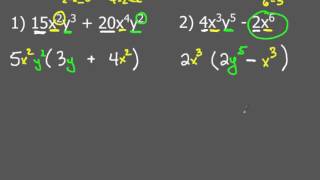 Factoring Polynomials GCF with 2 Variables [upl. by Pestana808]