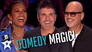 Comedy Magic The MOST HILARIOUS Magic Auditions on Got Talent  Magicians Got Talent [upl. by Tremml]