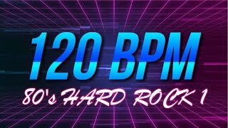 120 BPM  80s Hard Rock  44 Drum Track  Metronome  Drum Beat [upl. by Deerc]